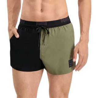 Puma - Badeshorts für Herren (Schwarz/Khaki)