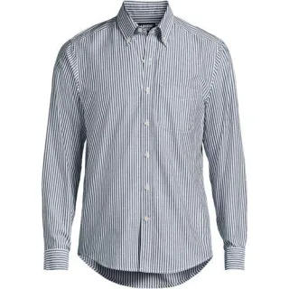 Leichtes Popelinhemd, Classic fit, Herren,  Blau, Baumwolle, by Lands' End
