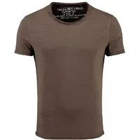 Key Largo T-Shirt Bread vintage Look uni Basic T00621 Rundhalsauschnitt unifarben kurzarm slim fit
