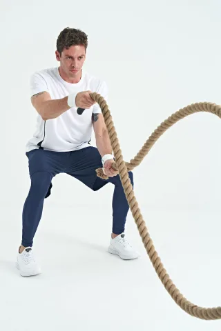 Herren Slim Fit Strick Active Pants