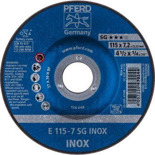 PFERD TOOLS Schruppscheibe E Leistungslinie SG INOX für Edelstahl - 62211623