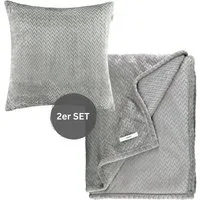 Esprit Tagesdecke COMFY-2 Wohndecke Set, 140 x 190 cm in Grau