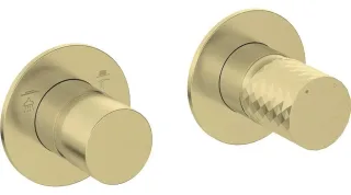 Neuesbad Serie 600 Hexa horizontale Unterputz Brausearmatur mit Umstellung, gold gebürstet NB1DEBHS_R46P1