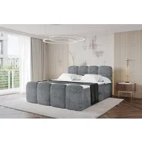 ALTDECOR Boxbett NINA-Z (Multipocket-Matratze H4, H3 Matratze Bonellfederung, Topper, Kopfteil), Doppelbett mit Fußteil