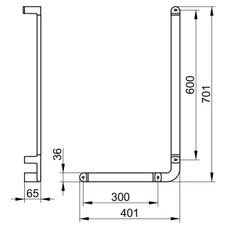 Keuco Winkelgriff Elegance 31606, verchromt 31606010602