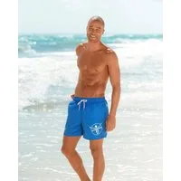 Chiemsee Badeshorts Melange mit Logodruck, seitliche Eingrifftaschen