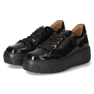 Gabor Low Sneaker - Gr. 37,5 - Schwarz - Lackleder