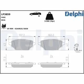 Delphi Bremsbel?ge hinten Mercedes Nissan Renault