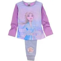 Pyjama Kinder Schlafanzug Hose Langarmshirt in Lila weich, 86 92 98 104 110 116 122