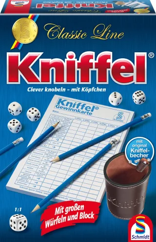 Schmidt Spiele Classic Line 49203 - Kniffel mit großen Würfeln & Block