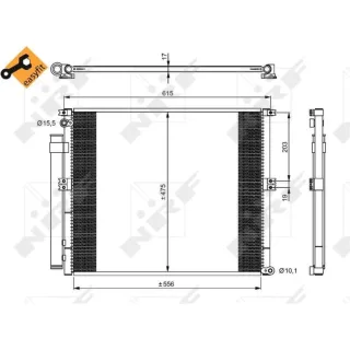 NRF Klimakondensator + Trockner Toyota Land Cruiser Prado J12 3,0