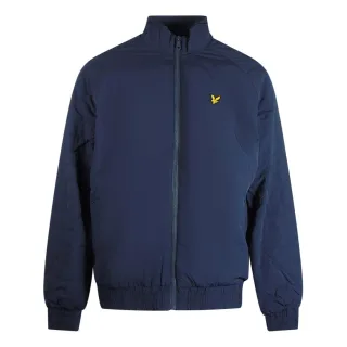 Lyle & Scott Marineblaue Jacke mit gesteppten armeln und durchgehendem Reisverschluss
