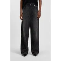 BOSS ORANGE Weite Jeans Slouchy Premium Damenmode Wide-Leg-Fit, Mid Rise, Glitzerdetails