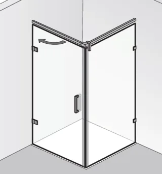 HSK Atelier Plan Pur AP.220 Drehtür mit Seitenwand AP.220