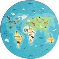 the carpet Teppich Happy Life round, rund, Höhe: 4 mm, Life Kinderzimmer Teppich Spielteppich pflegeleicht
