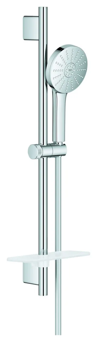 GROHE Brausestange-Set Euphoria 120 134884, 600mm 3 Strahlarten 5,2l/min chrom, 1348840000 1348840000
