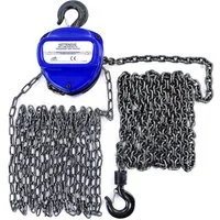 RAMROXX Kettenzug Profi Kettenzug 1000 kg – 4 m Hubhöhe – Blau – Robuste Profi-Qualität