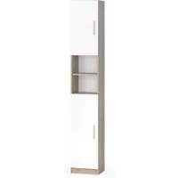 Vicco Hochschrank Luis, Weiß/Sonoma, 32 x 190 cm (1-St)