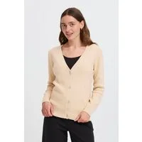 OXMO Strickjacke OXFiana Modischer Feinstrick-Cardigan mit V-Ausschnitt