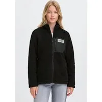 OXMO Plüschjacke OXAbby Gemütliche Plüschjacke mit Paspeltaschen