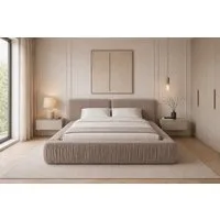 MOEBLO Polsterbett 08 (aus edlem Samt (Riviera Velours) – Modernes Designer-Doppelbett mit weich gepolstertem Kopfteil, stabilem Metall-Holz-Rahmen und großem Bettkasten mit Gaslift – Komfortables Stauraumbett für stilvolle Schlafzimmer), (BxHxT): 20