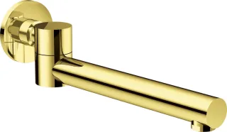 Neuesbad Serie 310 Runder klappbarer Wandauslauf, Gold, 245mm (Schwenkbarer Auslauf) NB1DENACZ87K1