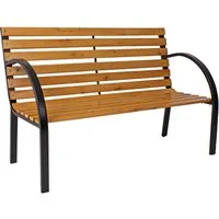 Garden Pleasure Bank BELLEVUE (100% FSC®-zertifizierter chinesischer Spießtanne), Klassisch gestaltete 2-Sitzerbank, Stahl