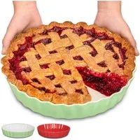 Praknu Auflaufform Keramik-Tarteform 28cm 1 St. Antihaft hoher Rand, Ofen 280°C, Farben, Porzellan - Keramik, (1-St), Mit Antihaftbeschichtung - Einfach zu Reinigen - Plastikfrei Verpackt