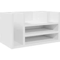 vidaXL Organizer Schreibtisch-Organizer Weiß 44,5x24x25 cm Holzwerkstoff