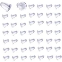 FELIXLEO Ohrstecker-Set Packung mit transparenten Universal-Ohrringstopfen 4x5mm (100-tlg)