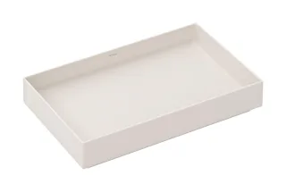 Hansgrohe Xuniva Evo E Aufsatzwaschtisch 650/400 ohne Hahnloch und Überlauf, Sandbeige Matt, 6032678 60326780