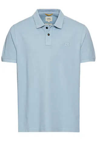 camel active - Kurzarm Poloshirt aus Baumwolle smoke blue - Gr. - L