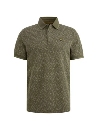 PME Legend - Poloshirt mit Allover-Print grün - Gr. - S