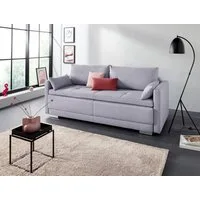 OTTO home Schlafsofa Berlin, B: 218 cm, Liegel. 160x198 cm, Bettfunktion, Bettkasten & 2 Zierkissen, Dauerschlafsofa mit Boxspring