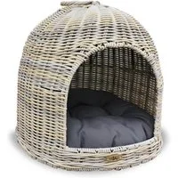 HABAU Tierbett Katzenhöhle / Katzenbett / Hunde- & Katzensofa, mit Kissen