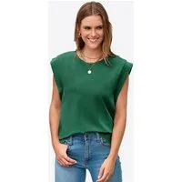 Imily Bela T-Shirt Damen Kurzarm Rundhalsausschnitt Basic Cap Sleeve (Packung, 1-tlg., 1per-Pack) in Unifarbe
