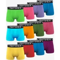 FortyFour Boxershorts Herren Männer Unterhosen Baumwolle Premium Qualität perfekte Passform (Sparpack, 12er Pack) S - 7XL