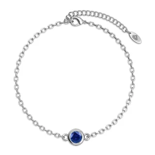 Geburtsstein-Armbänder - Silber und Marineblau