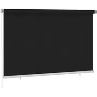 Rollo Außenrollo 225 (B) x 140 (H) cm Schwarz, vidaXL
