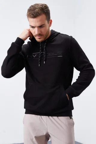 Herrenbedruckter Kapuzenpullover mit Tasche