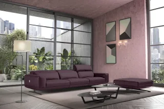 Egoitaliano 3-Sitzer "Gloria, super bequem, hochwertige Verarbeitung, edles Design, Megasofa" beidseitig verstellbare Rückenelemente, mit Designmetallfüßen