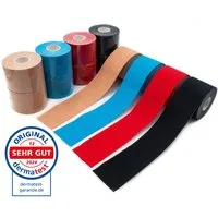 Axion Kinesiologie-Tape Kinesio-Tapes selbstklebend - Wasserfeste Tapes, 4 Farben (Set, 12-St) MEDIZINPRODUKT, Physiotape, Sporttape Bandage