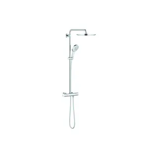 Grohe Rainshower Duschsystem 27968001 chrom, mit Aufputz-Thermostat, mit EcoJoy 9,5 l/min Durchflussbegrenzer
