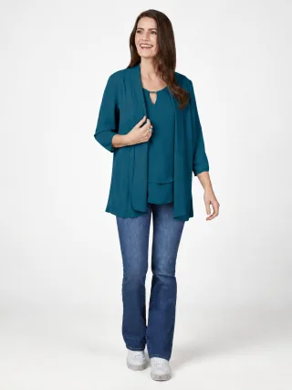 select! by Hermann Lange - Kleiderjacke/Bolero/Hänger petrol - Gr. - 42