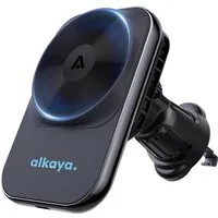 alkaya. Handy-Halterung KFZ Handyhalterung Auto mit Kühlungssystem, KFZ Handyhalter, (bis 8,00 Zoll, KFZ Ladegerät, Car Charger, - Schwarz)
