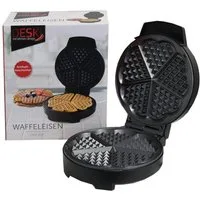 Expo Börse Waffeleisen Edelstahl Waffeleisen Waffelautomat Schwarz, 1000 W, automatische Thermostatsteuuerung, Antihaftbeschichtung