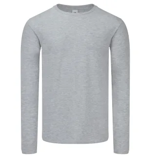 Fruit of the Loom - "Iconic 150" T-Shirt für Herren Langärmlig (Grau meliert)