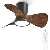 ATEROLL Deckenventilator mit Beleuchtung,LED Deckenlüfter mit Licht 3CCT,dimmbar, leiser,Sommer-Winter Modus,Fernbedienung,Timer,ideal für Schlafzimmer