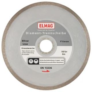 ELMAG Diamantscheibe SILVER LINE - FLIESE (Bohrung: 22,2 mm) - 61500