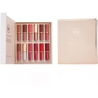KINSI Lipgloss-Set Wasserfester Lipgloss Set,12 Intensive Modefarben,Langzeitglanz, 12-tlg., mit seidenweichem Glanzeffekt & Pflegekomplex